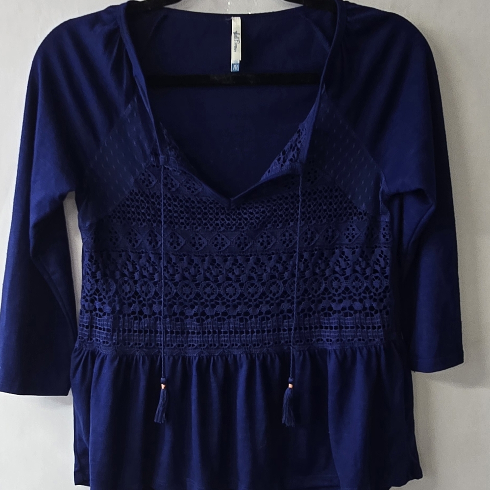 Wallflower Royal Blue Lace Blouse